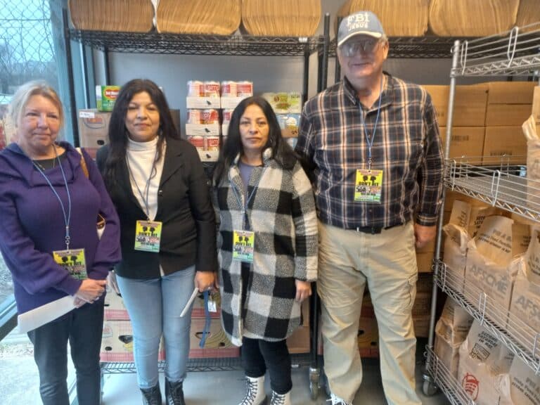 Volunteers deliver over 300 pounds of food to ACTS food pantry.
